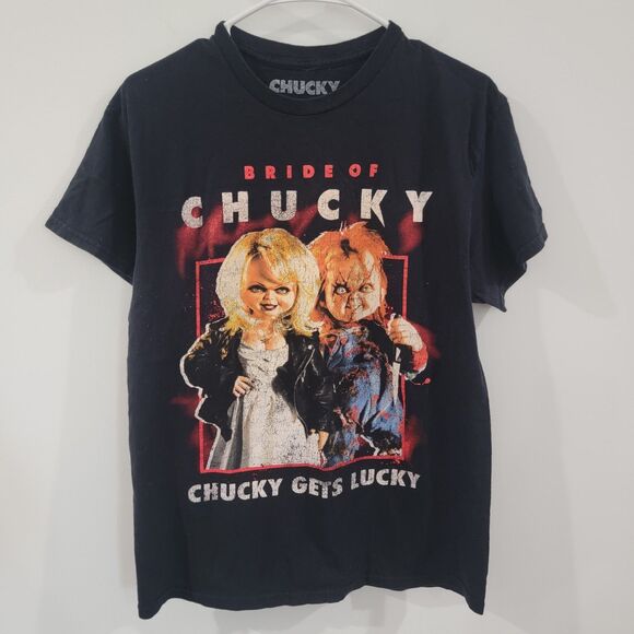 Bride Of Chucky Mens Graphic T Shirt Size Medium Horror 80S Halloween - Picture 1 of 6